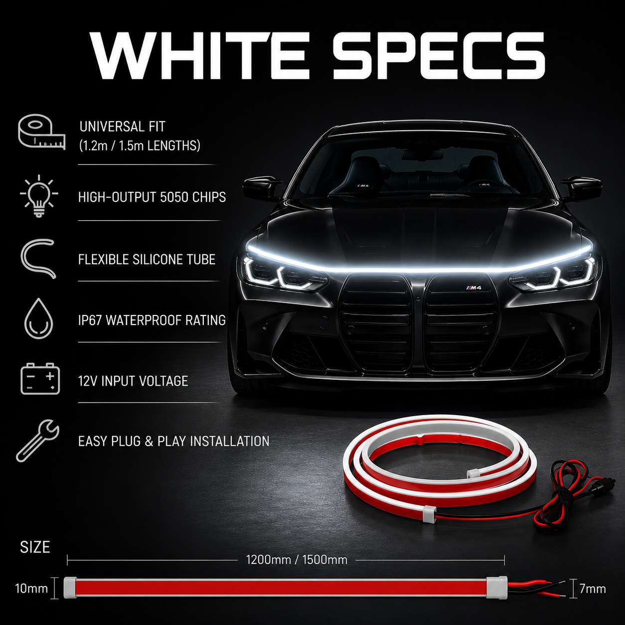 GlowSpec™ Dynamic LED Hood Light Strip