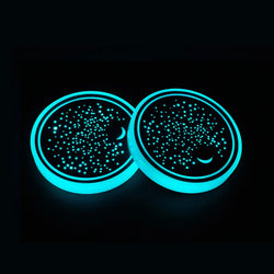 7-Color LED Car Cup Holder Coasters | Anti-Slip Atmosphere Lights