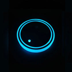 7-Color LED Car Cup Holder Coasters | Anti-Slip Atmosphere Lights