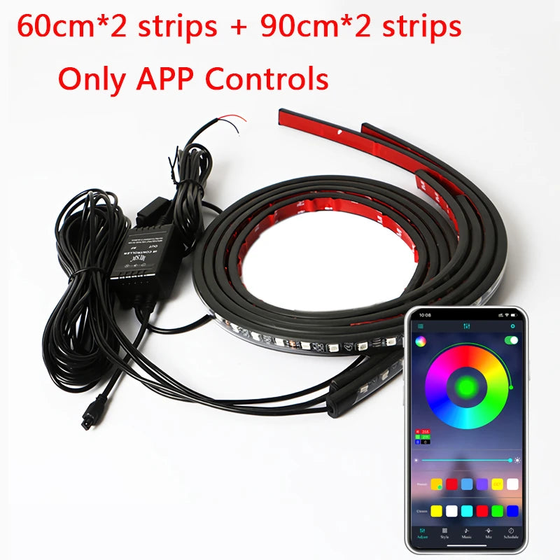 Premium RGB Underglow Car Lights | App Controlled LED Kit